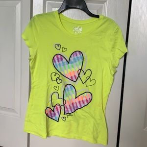 neon yellow shorts sleeve shirt